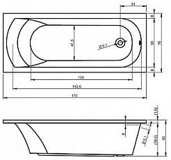 Riho Акриловая ванна Miami 170 – фотография-3