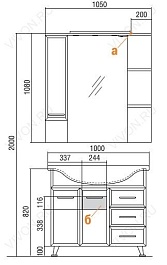 Акватон Зеркальный шкаф для ванной "Эмили 105" L – фотография-2