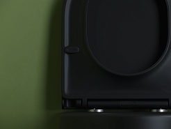 Ceramicanova Подвесной унитаз Ulma Rimless CN4006MB чёрный матовый – фотография-3