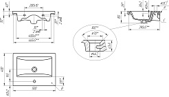 Бриклаер Тумба с раковиной Форест 50 подвесная белый/дуб золотой – фотография-10