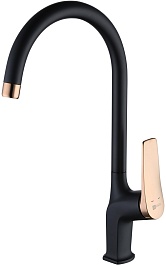 Lemark Смеситель для кухни Bronx LM3705BLR черный/розовое золото – фотография-1