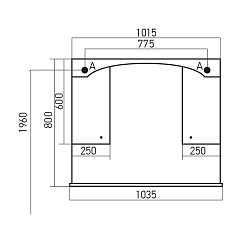 Mixline Зеркало-шкаф Крит 105 патина серебро – фотография-2