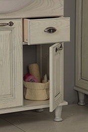 Акватон Мебель для ванной "Жерона 105" белое серебро – фотография-7