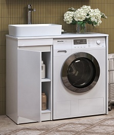 Vigo Мебель для ванной Urban 400-1-0 со столешницей под стиральную машину белая – фотография-10