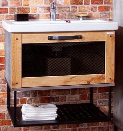 Бриклаер Тумба для умывальника Лофт 70 подвесная – фотография-1