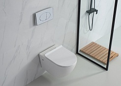 Esbano Унитаз Fortex подвесной безободковый белый – фотография-6