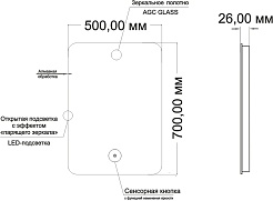 Mixline Зеркало Аккорд Алон радиус 50 – фотография-12