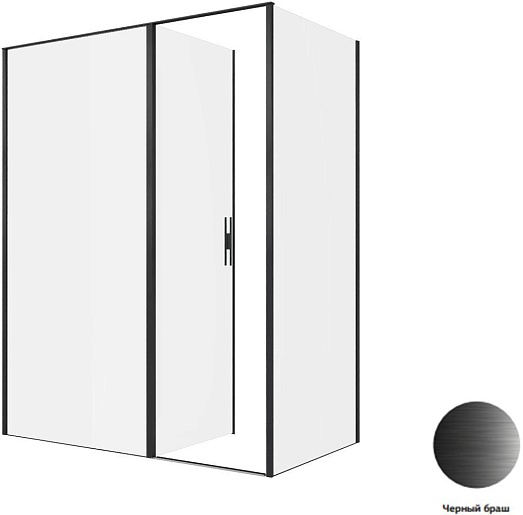 Allen Brau Душевой уголок Priority 160x90 3.31039.BBA/3.31045.BBA чёрный браш – картинка-3