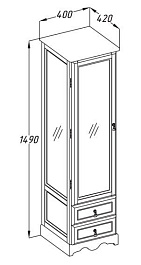 Opadiris Шкаф-пенал для ванной Клио 40 L слоновая кость – фотография-2