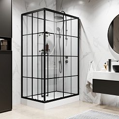 Niagara Душевая кабина Standart 100x80 R черная – фотография-3