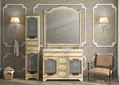 Misty Мебель для ванной Элис 120 бежевая патина – фотография-6