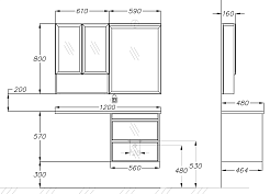  Мебель для ванной Фреш 56 R белый – фотография-7