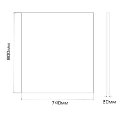 Misty Зеркало Марс 75 в алюминиевом профиле – фотография-2
