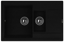 Florentina Мойка гранитная Липси 780К с крылом антрацит – фотография-1