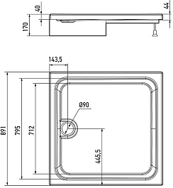 Alex Baitler Душевой поддон AB9017H-2 – фотография-5