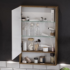 Акватон Мебель для ванной Сканди Doors 55 белая/дуб рустикальный – фотография-17