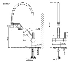 Sancos Смеситель для кухни Loro SC4007MB матовый черный – фотография-5