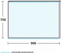 De Aqua Зеркало Алюминиум 9075 AL604090S – фотография-2