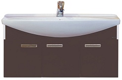 Misty Тумба с раковиной Джулия 105 подвесная коричневая – фотография-1