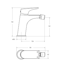 Aquatek Смеситель для биде Due MARINO-BD-CRM-W0 хром – фотография-3