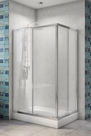 BelBagno Душевой уголок Due 100/80 DUE-AH-2-100/80-C-Cr стекло прозрачное – фотография-2