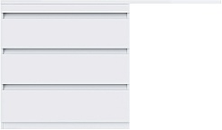 Vivon Тумба с раковиной под стиральную машину Donna 150L 3 ящика напольная белый глянец – фотография-5