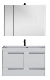 Aquanet Мебель для ванной "Тиволи 100" белая – фотография-2
