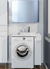 СанТа Мебель под стиральную машину Лондон 80 R белая – фотография-1