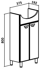 Runo Мебель для ванной Азов 40 – фотография-5