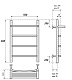 Point Полотенцесушитель водяной П3 500x600 PN04156P с полкой хром – картинка-6