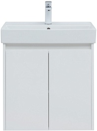 Aquanet Тумба под раковину Nova Lite 60 2 дверцы подвесная белая глянцевая – фотография-3