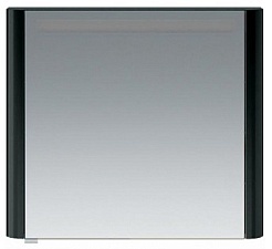 Am.Pm Зеркальный шкаф Sensation 80 L, с подсветкой, антрацит, глянцевая – фотография-1