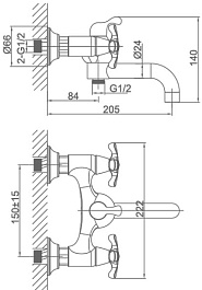 D&K Смеситель "Lorsch Hessen DA1413201" для ванны – фотография-3