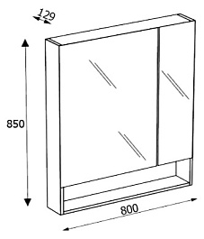 Roca Зеркало-шкаф Gap 80 белый – фотография-2