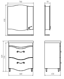 ASB-Mebel Мебель для ванной Терни 70 квадро – фотография-6