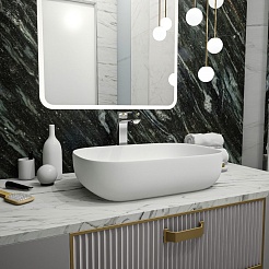 Teymi Раковина накладная в ванную Solli 60 artceramic белый матовый T50395 – фотография-8