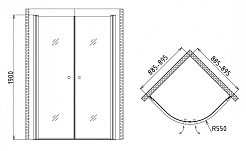 Gemy Душевой уголок New Rockcoco S03062B – фотография-3