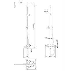 Omnires Душевая система Y1234ALGL – фотография-2