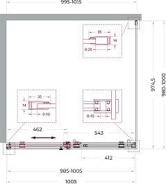BelBagno Душевой уголок Soft Close-2 SOFT_CLOSE-2-A-1-100-C-Cr 100x100 профиль хром стекло прозрачное – фотография-12