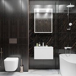 Mixline Мебель для ванной Вектор 60 подвесная белая – фотография-2