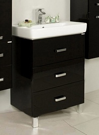 Акватон Тумба с раковиной Америна 60 М черная – фотография-3