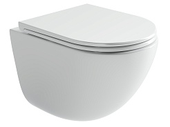 Ceramicanova Подвесной унитаз Vogue Торнадо CN4008T безободковый белый – фотография-1