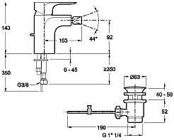 Jacob Delafon Смеситель для биде Aleo E72279-CP – фотография-2