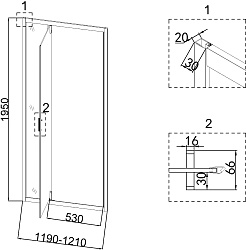 Niagara Душевая дверь в нишу Nova 120 NG-43-12AG – фотография-11