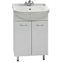 Водолей Мебель для ванной Классик 55 белая, зеркало-шкаф с подсветкой – фотография-5