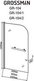 Grossman Шторка для ванны GR-104 – фотография-3
