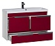 Aquanet Тумба с раковиной "Тиволи 100" бордо – картинка-11