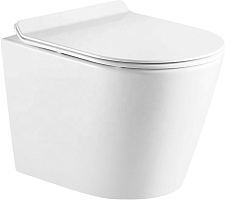 Azario Унитаз подвесной Fonti AZ-402W безободковый белый
