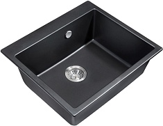 Milacio Мойка кухонная Murcia 60 Cuarzo черная матовая
