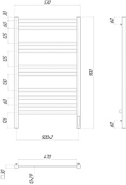 Lemark Полотенцесушитель электрический Melange П10 500x900 R хром – фотография-4